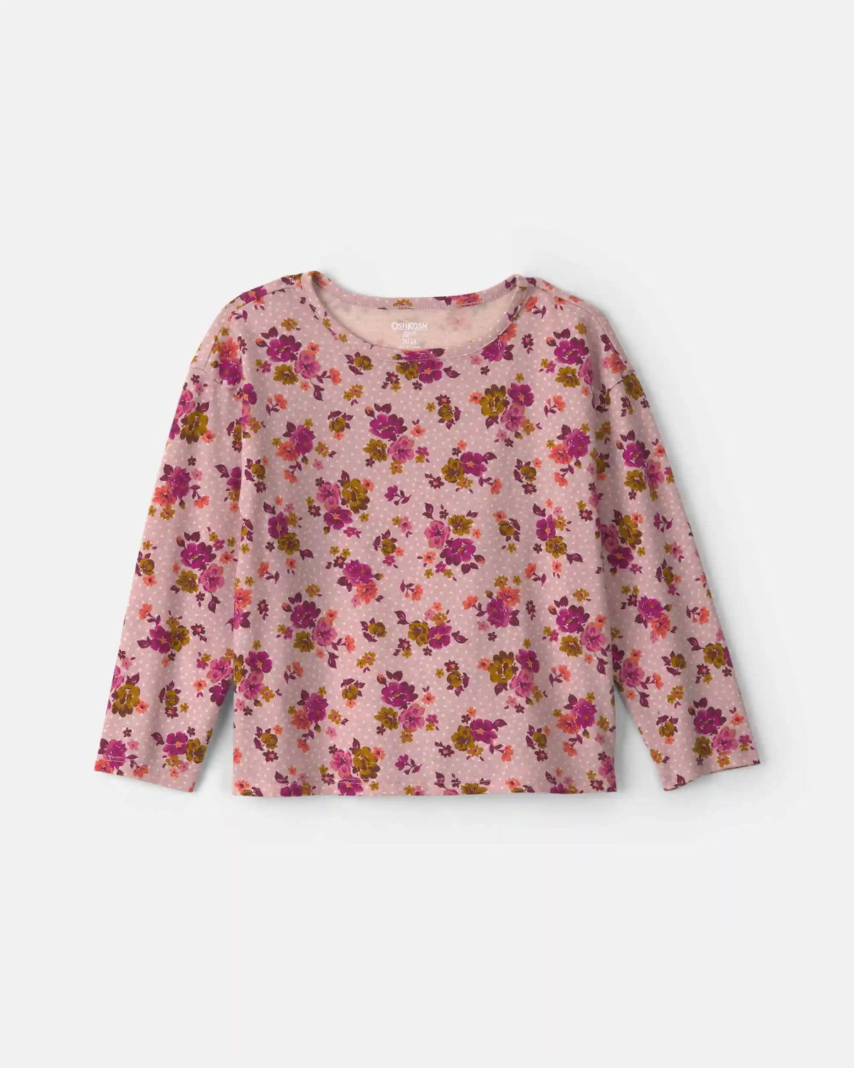 Toddler Girl 2-Piece Floral Corduroy Long-Sleeve Dress Set - Pink/Purple