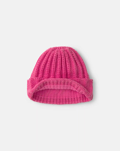 Toddler Girl Ribbed Beanie - Pink