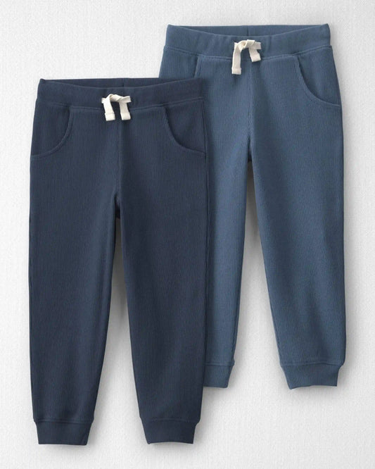 Toddler 2-Pack Organic Cotton Waffle Knit Pants