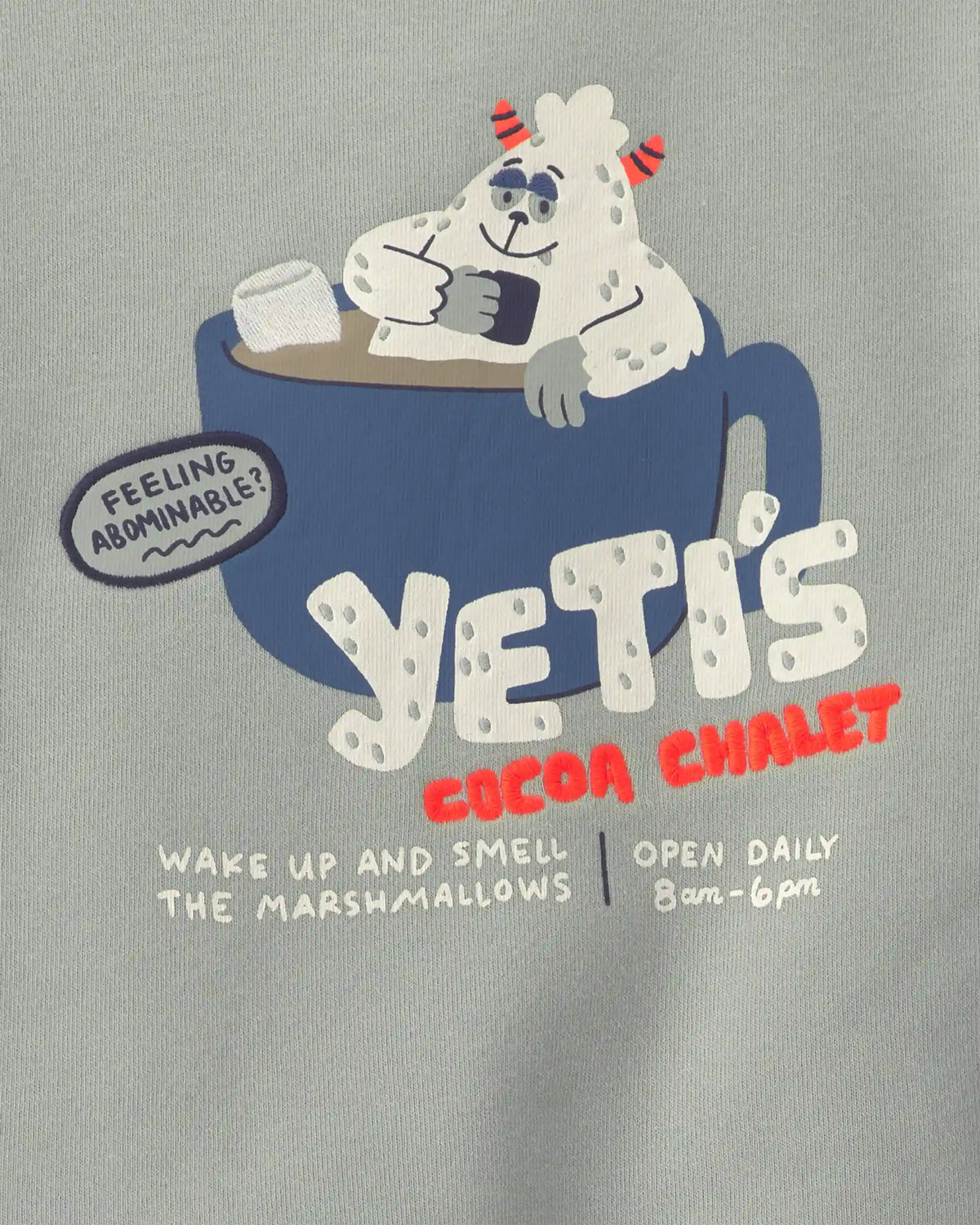 Toddler Boy 2-Piece Yeti Fleece Long-Sleeve Top & Pant Set - Grey/Blue