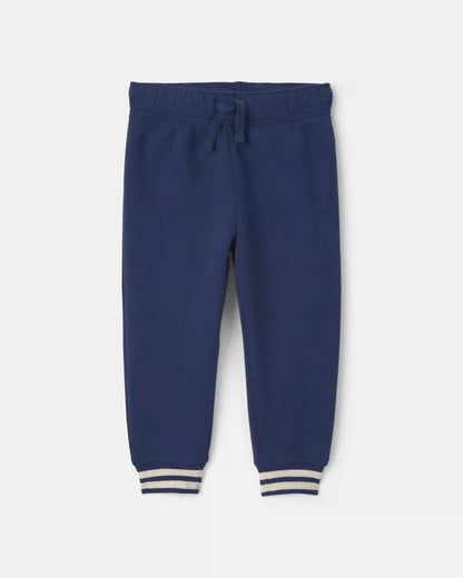 Toddler Boy 3-Piece 'Swish' Basketball Fleece Long-Sleeve Layering Set - Navy Blue/Grey
