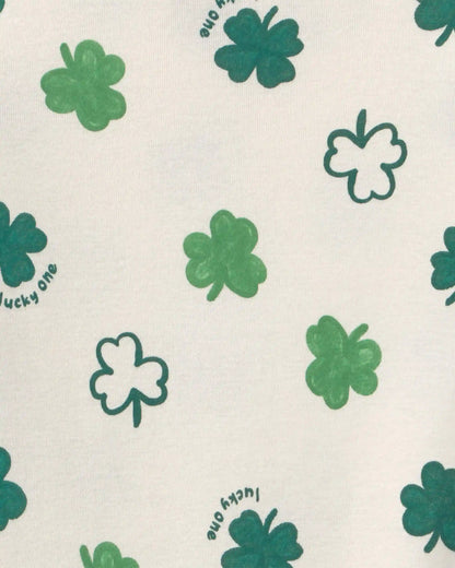 Toddler St Patrick's Day Cotton Snug Fit 2-Piece Pajama Set - Green/Cream
