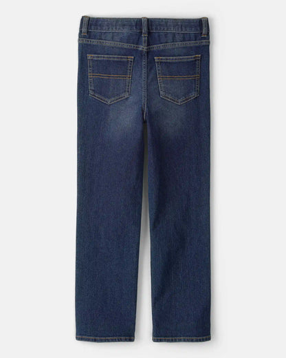 Boys Dark Wash Relaxed-Fit Classic Jeans