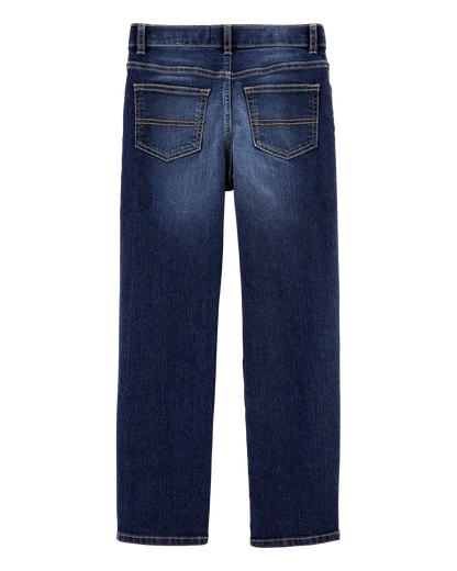 Kid Dark Wash Husky-Fit Classic Jeans