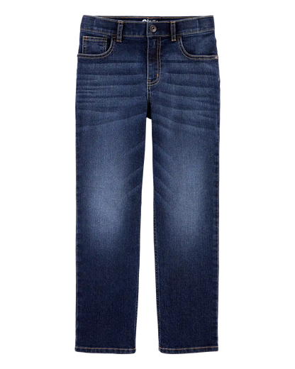 Kid Dark Wash Husky-Fit Classic Jeans