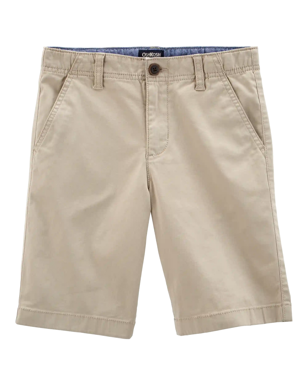 Boys Stretch Chino Uniform Shorts - Khaki