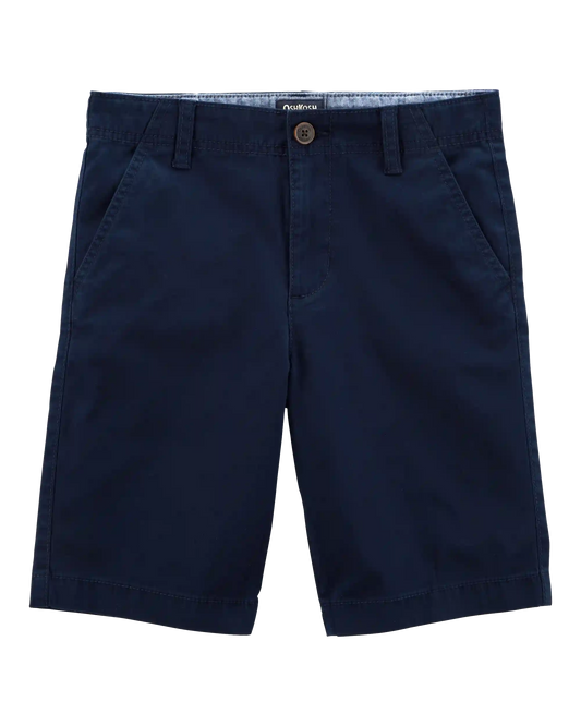 Boys Stretch Chino Uniform Shorts - Navy