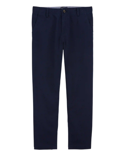 Boys Husky Fit Stretch Chino Pants - Navy