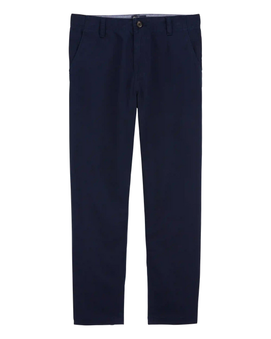 Boys Husky Fit Stretch Chino Pants - Navy