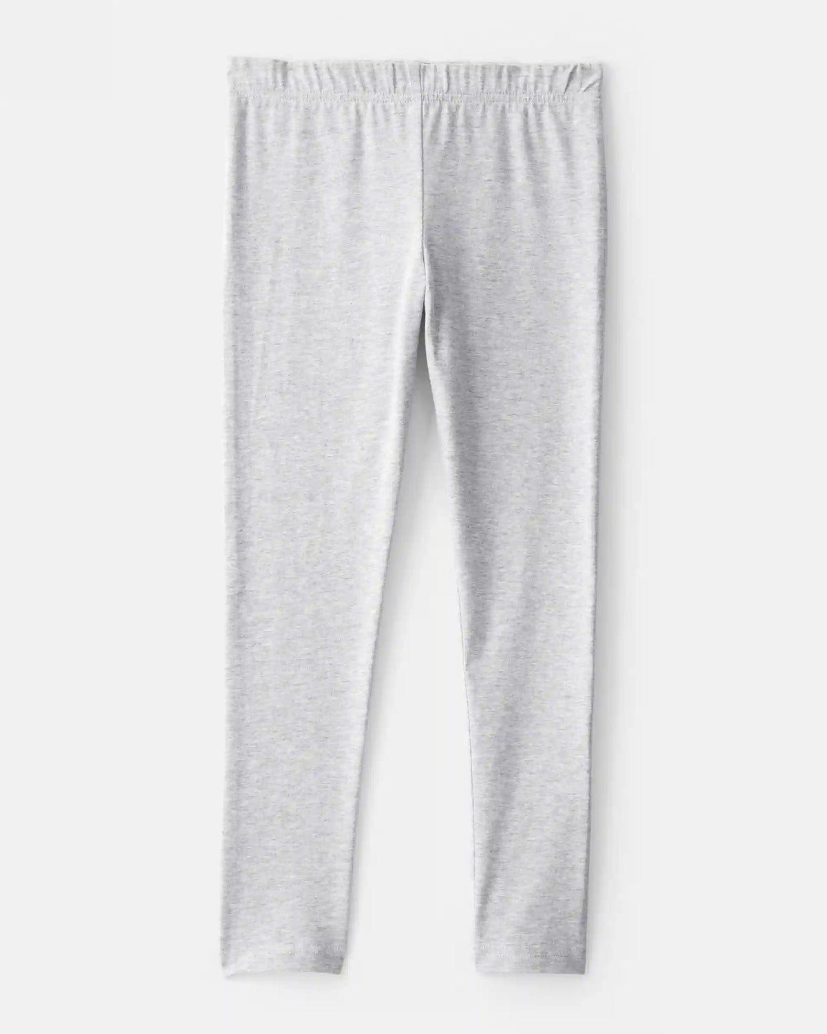 Girls Cotton Stretch Leggings - Grey