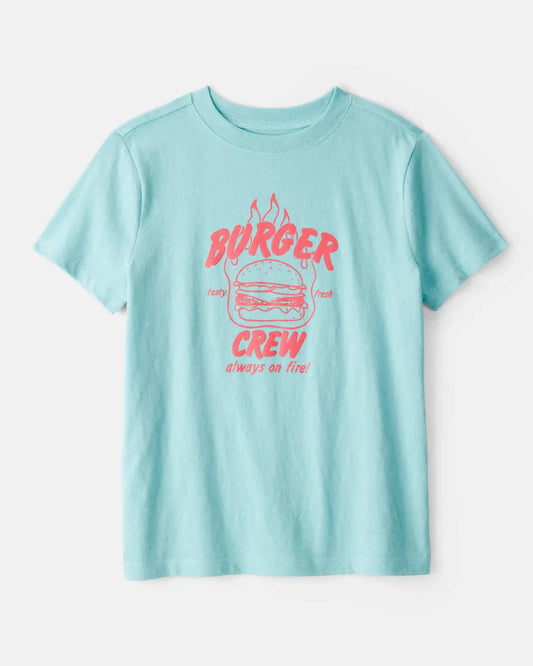 Kids Burger Crew Short-Sleeve Graphic Tee - Blue