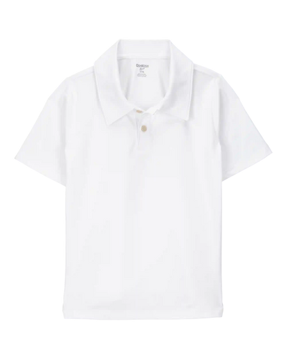 Kid Active Uniform Polo Shirt in Moisture Wicking BeCool™ Fabric - White