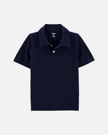 Boys Pique Uniform Polo Shirt - Navy