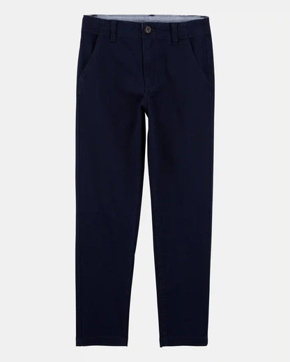 Kid Slim Tapered Chino Pants - Navy