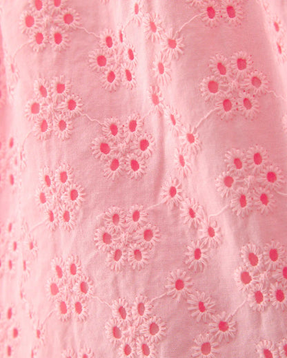 Girls Eyelet Shorts - Pink