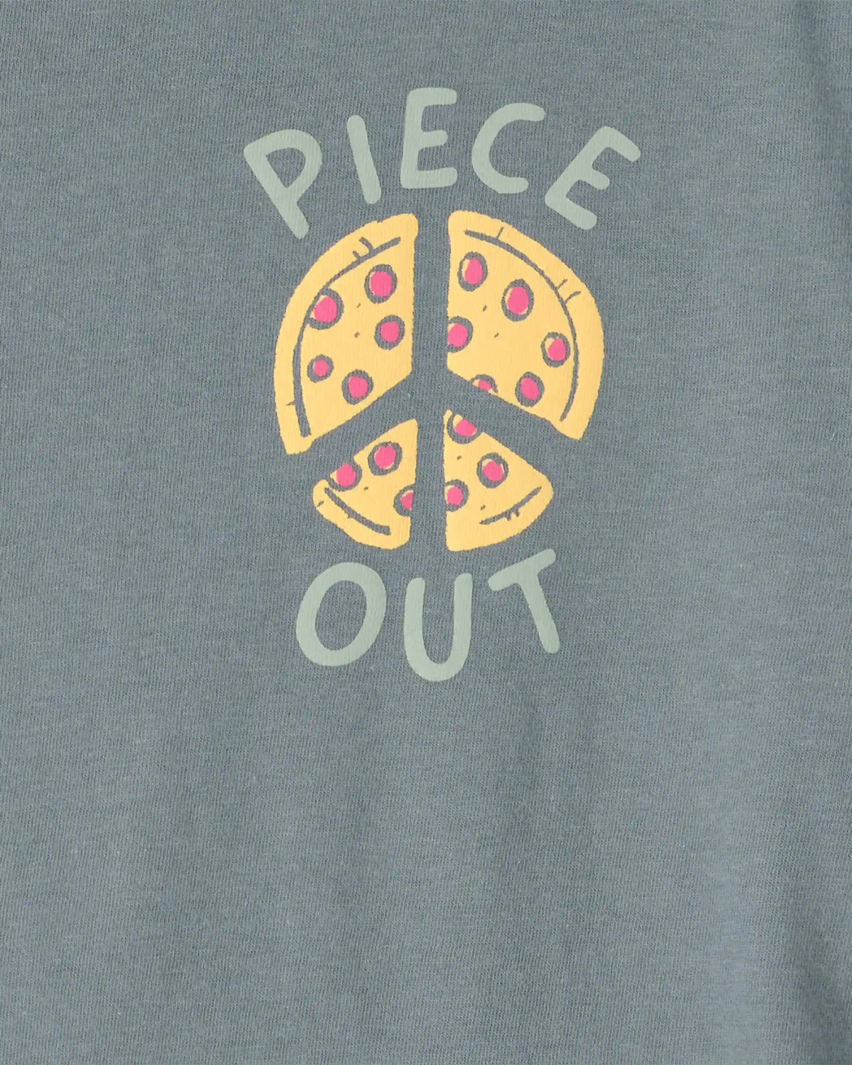 Kids 'Piece Out' Pizza Graphic Tee - Grey