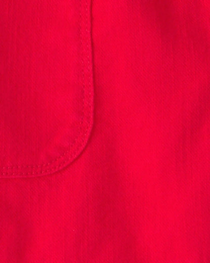 Boys Twill Shorts - Red