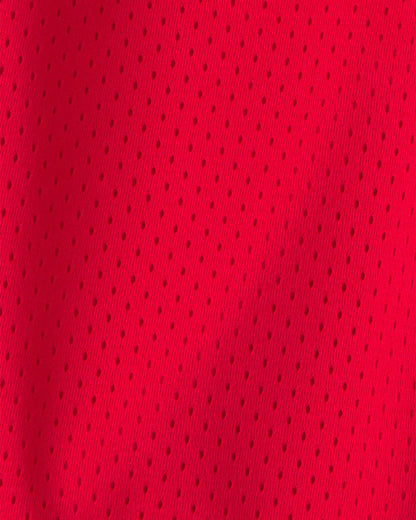 Boys Striped Mesh Active Shorts - Red