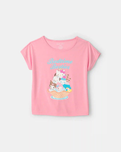Girls 2-Piece Hello Kitty® Short-Sleeve Pajama Set - Pink