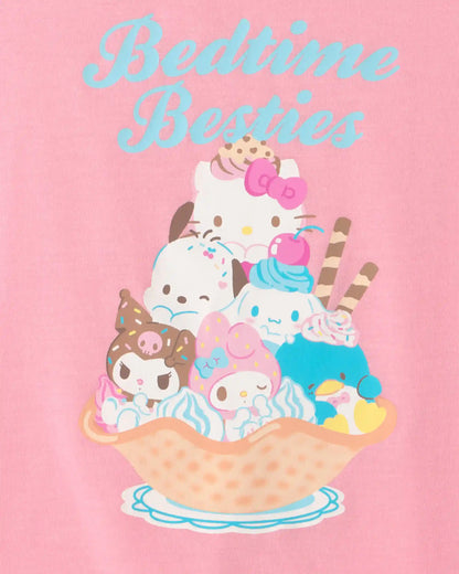 Girls 2-Piece Hello Kitty® Short-Sleeve Pajama Set - Pink