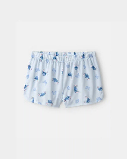 Girls 2-Piece Disney© Lilo & Stitch Short-Sleeve Pajama Set - Blue