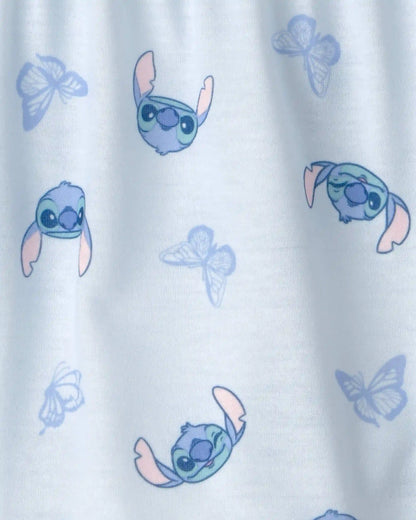 Girls 2-Piece Disney© Lilo & Stitch Short-Sleeve Pajama Set - Blue