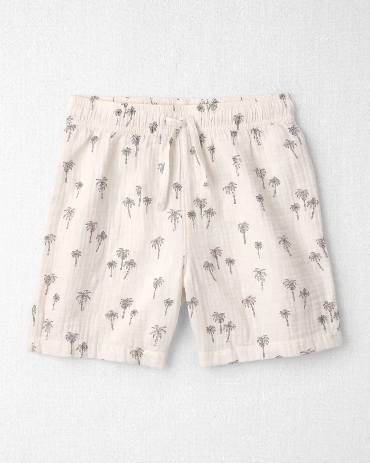 Boys 2-Piece Organic Cotton Gauze Top & Short Set in Palm Trees