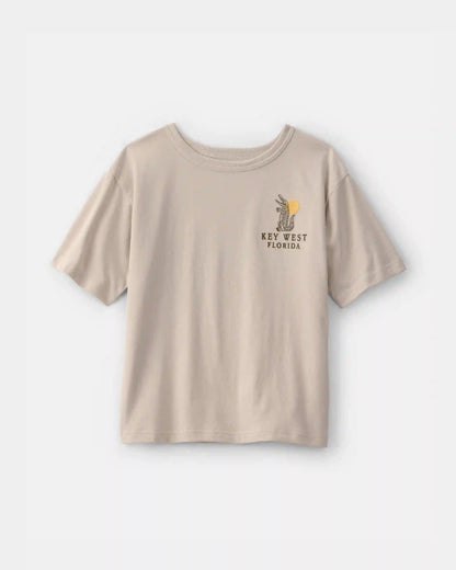 Boys Key West Graphic Tee - Beige