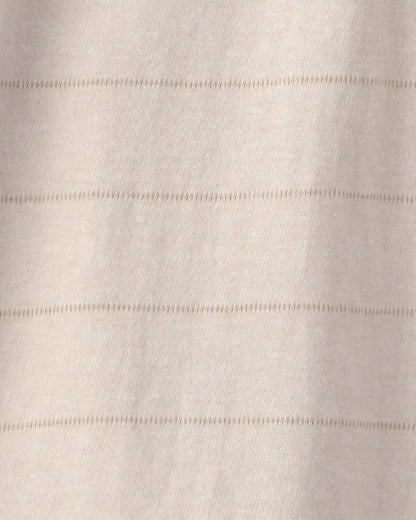 Boys Striped Henley T-Shirt - Tan