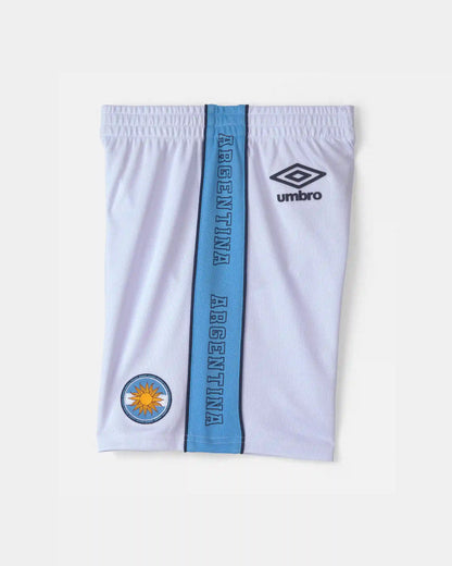 Kids Umbro Argentina Mesh Soccer Shorts - Light Blue/White
