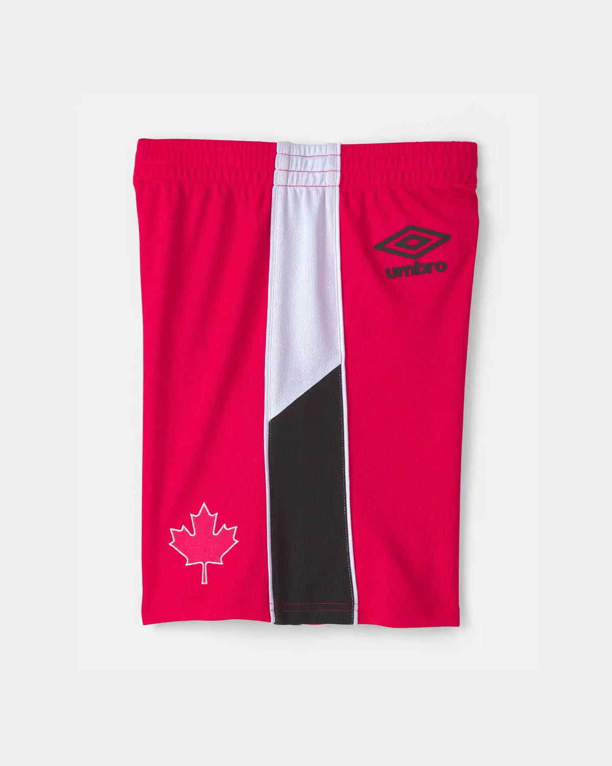 Kids Umbro Canada Mesh Soccer Shorts - Red/White/Black