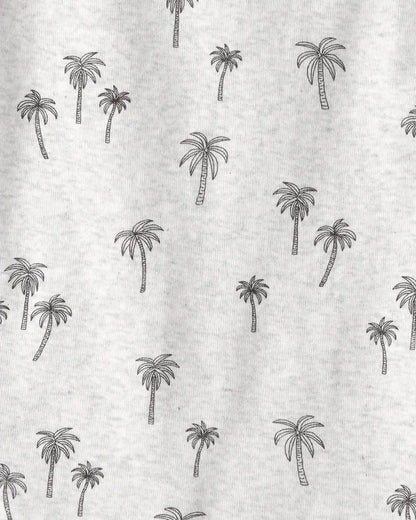 Kid 2-Piece Organic Cotton Pajamas in Palm Trees
