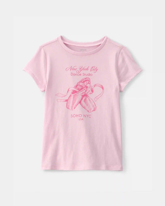 Girls Ballet Graphic Tee - Pink