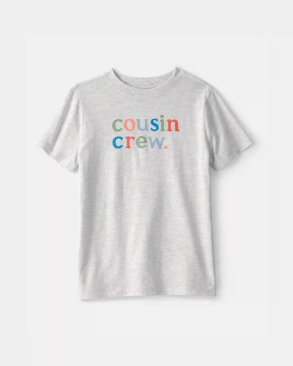 Kids 'Cousin Crew' Graphic Tee - Grey
