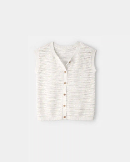 Girls 2-Piece Sweater Top Set - White
