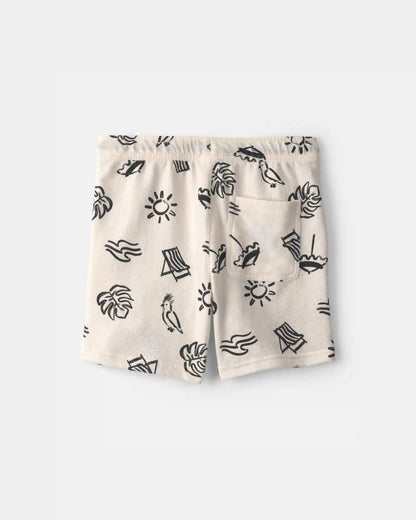 Boys Beach Pocket Shorts - Black/Ivory