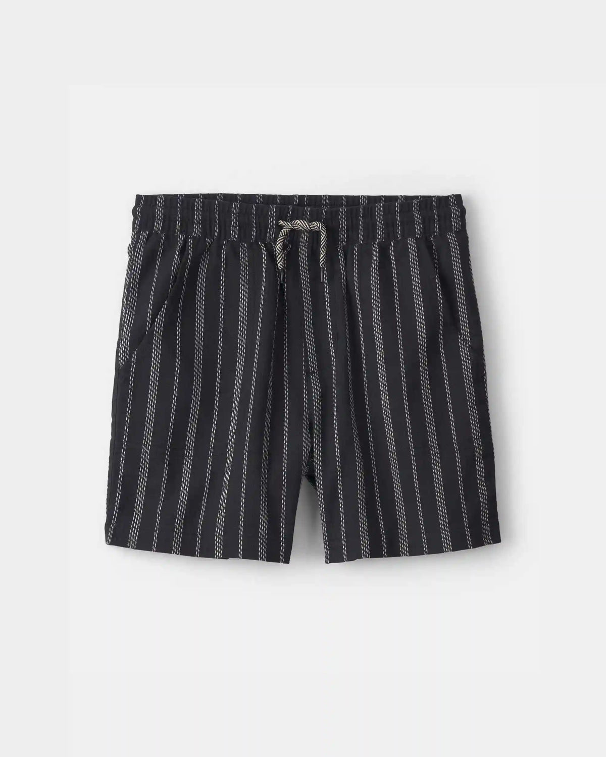 Boys Striped Shorts - Black
