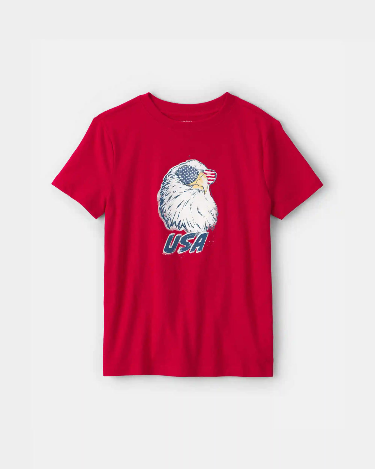 Kids Fourth Of July Eagle Graphic Tee - Red
