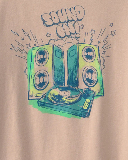 Boys 'Sound On' Music Graphic Tee - Tan