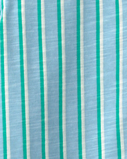 Boys Striped Short-Sleeve Button-Down Shirt - Blue
