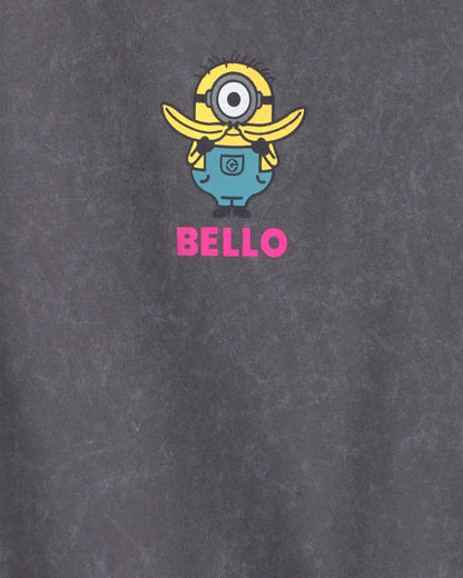 Girls Despicable Me Minions Graphic Tee - Grey
