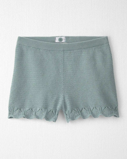 Girls 2-Piece Organic Cotton Knit Top & Short Set