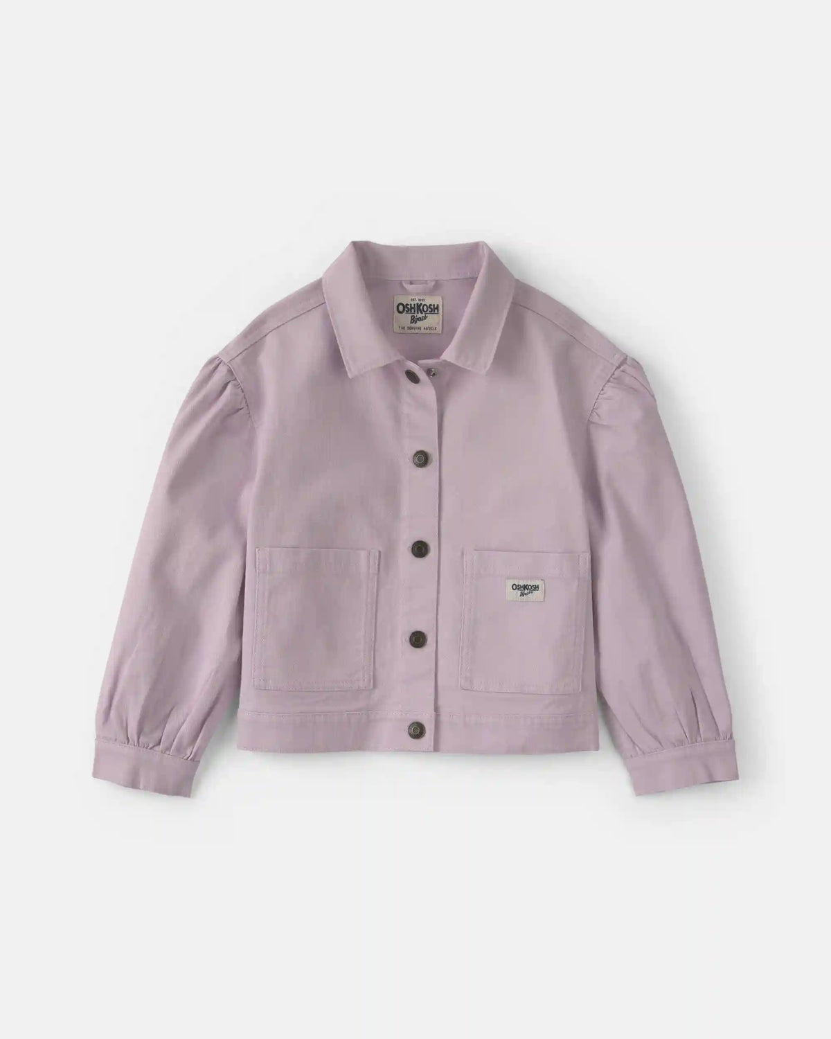 Girls Twill Bomber Jacket - Purple