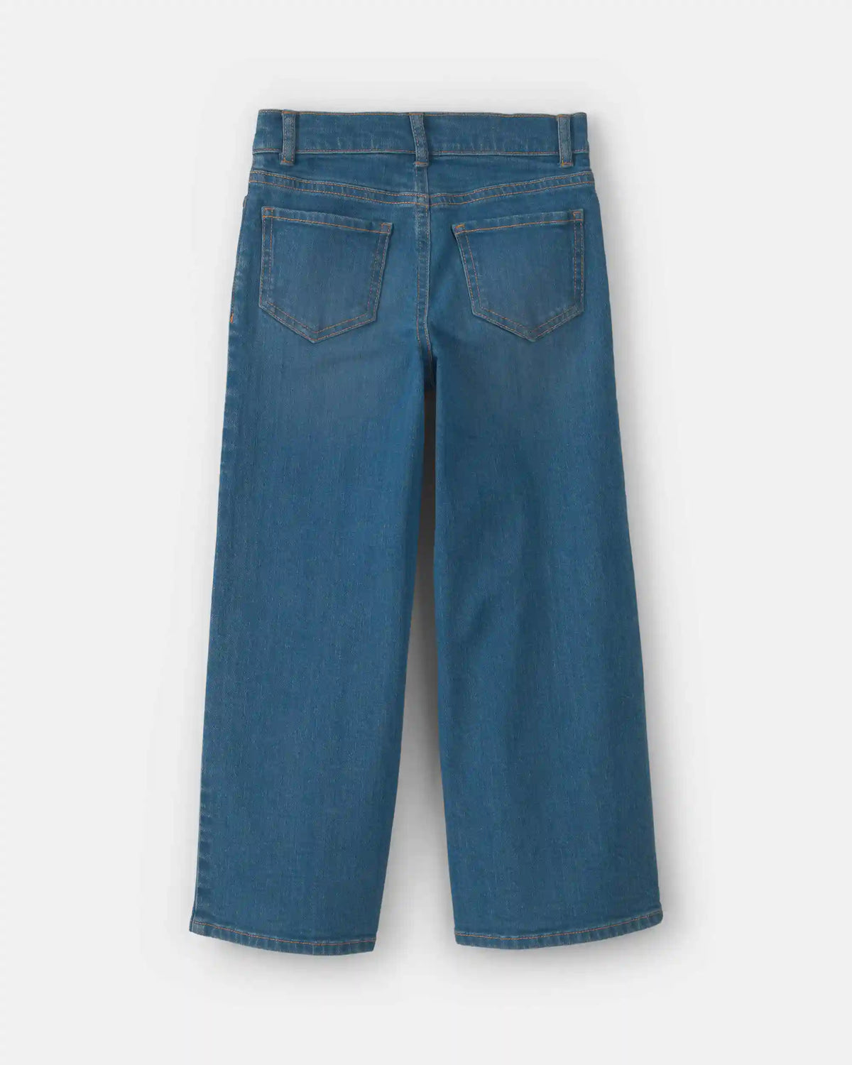 Girls Cropped Wide-Leg Jeans - Medium Wash