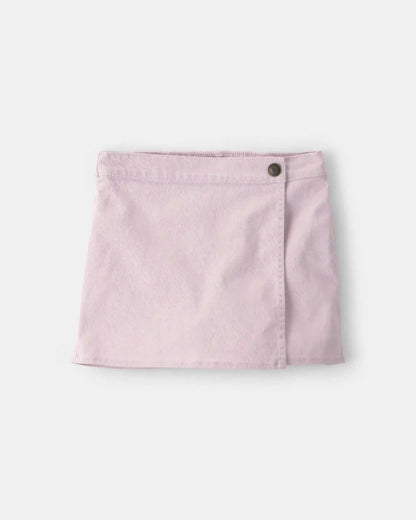Girls Twill Wrap Skort - Purple
