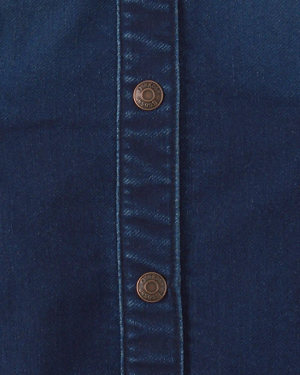 Girls Denim Button-Up Utility Dress - Dark Wash
