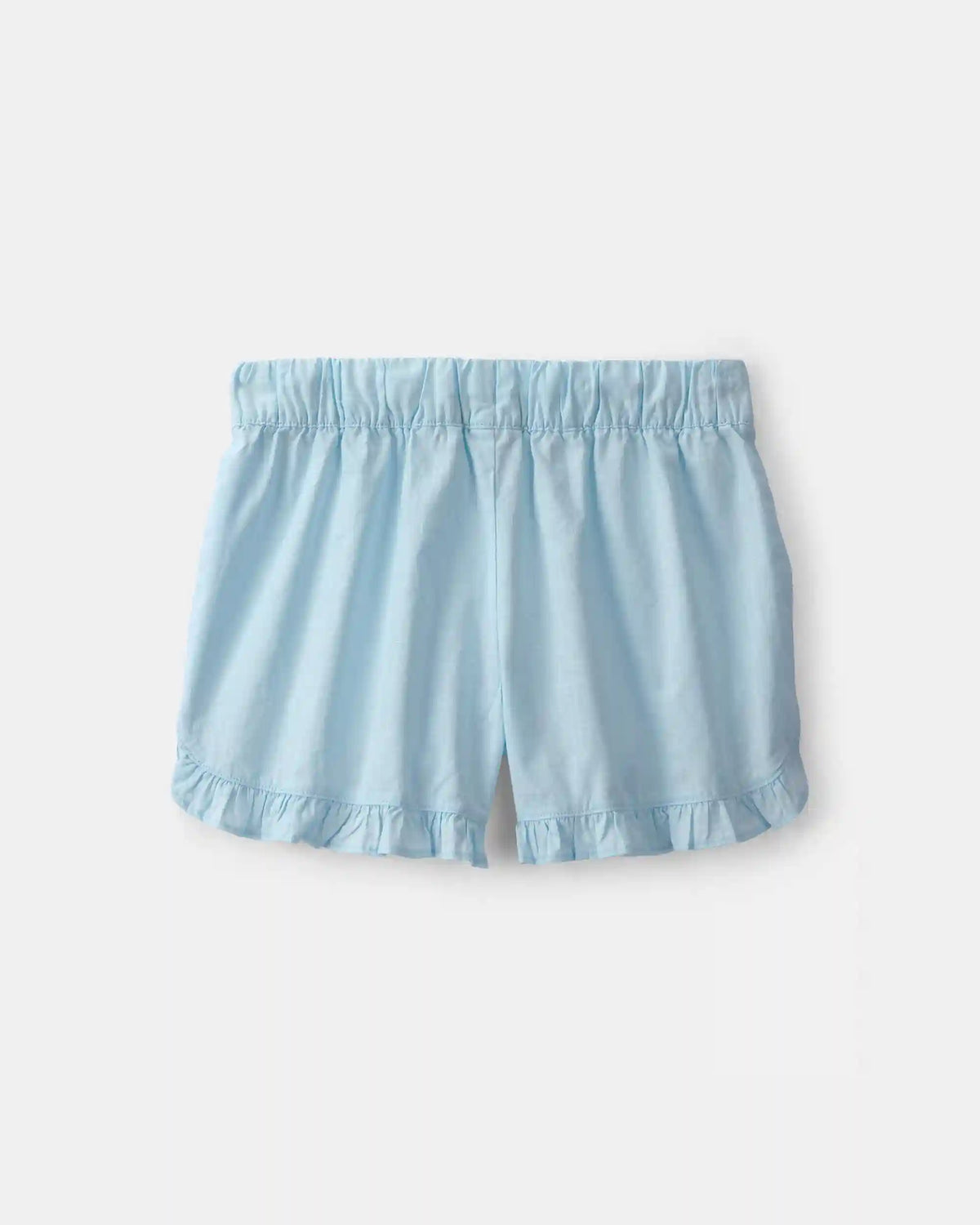 Girls Ruffle-Trim Shorts - Blue