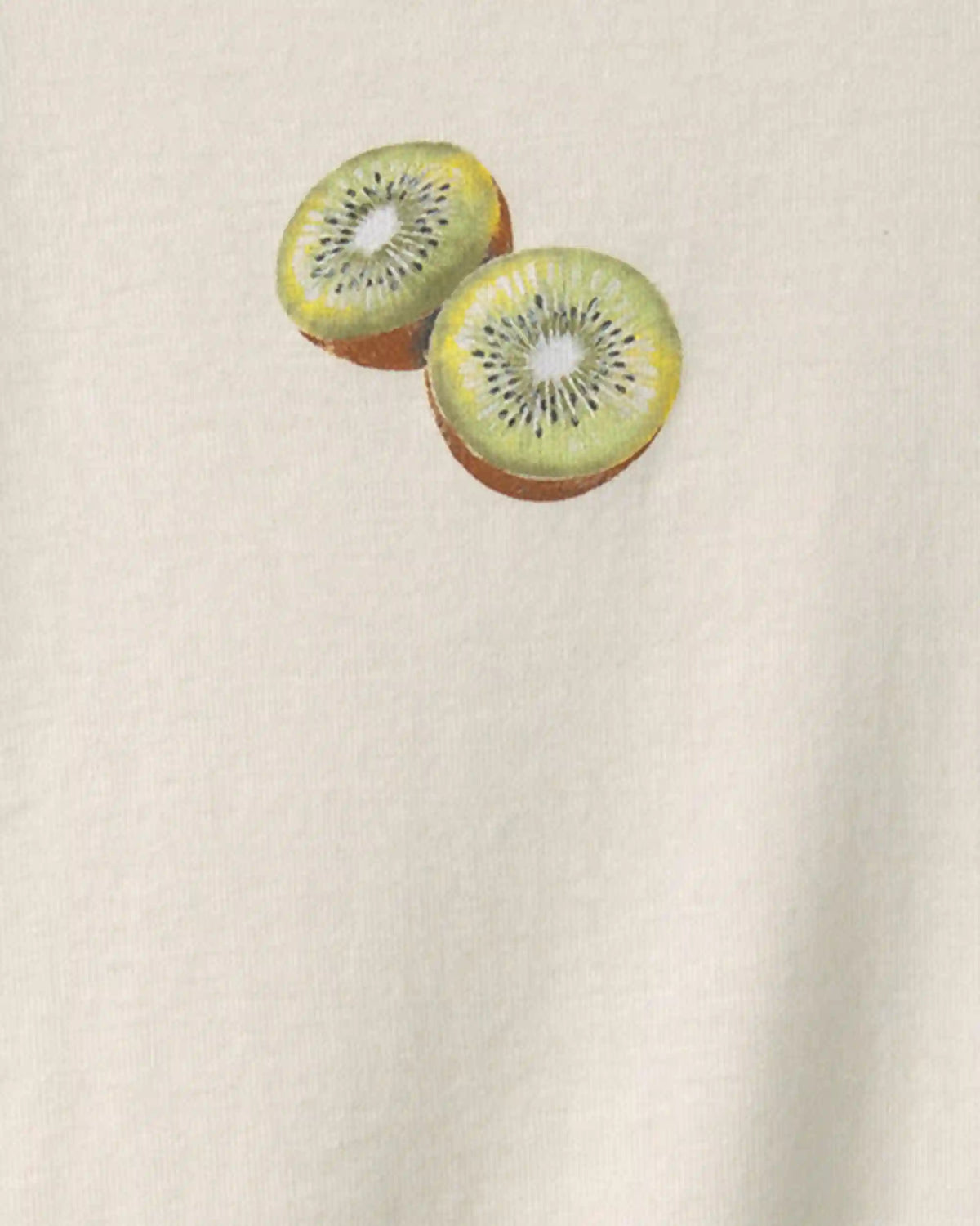 Girls Kiwi Ribbed Tee - Ivory