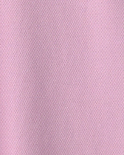 Girls Uniform Piqué Short-Sleeve Dress - Pink