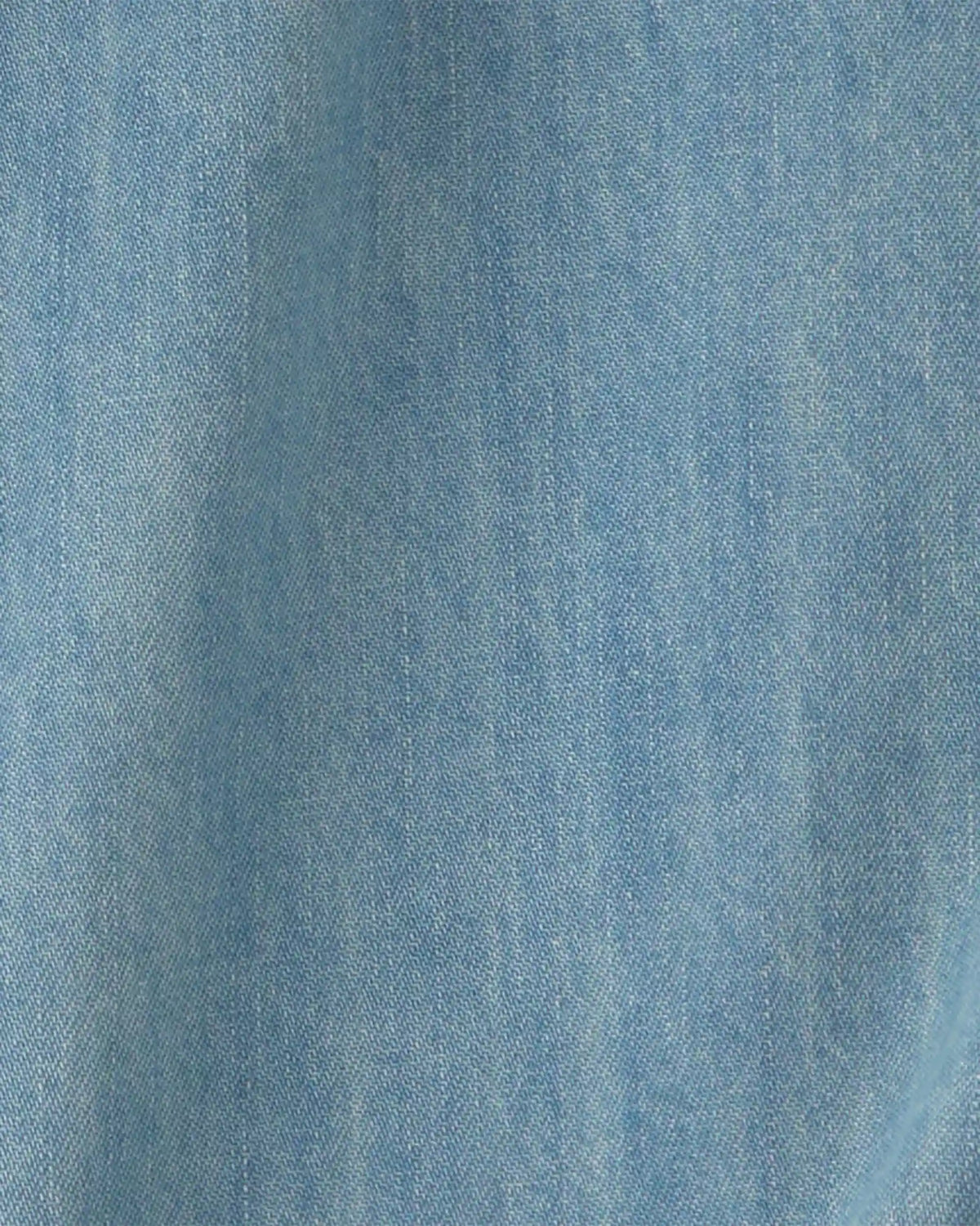 Girls Cropped Denim Tie-Front Top - Blue